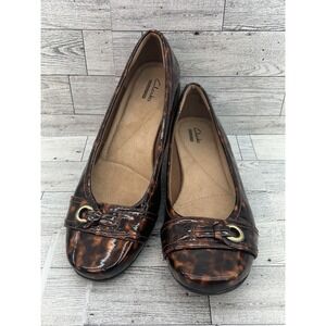 Clarks Collection Shoes Womens‎ Size 8M Patent Flats Comfort 26103331